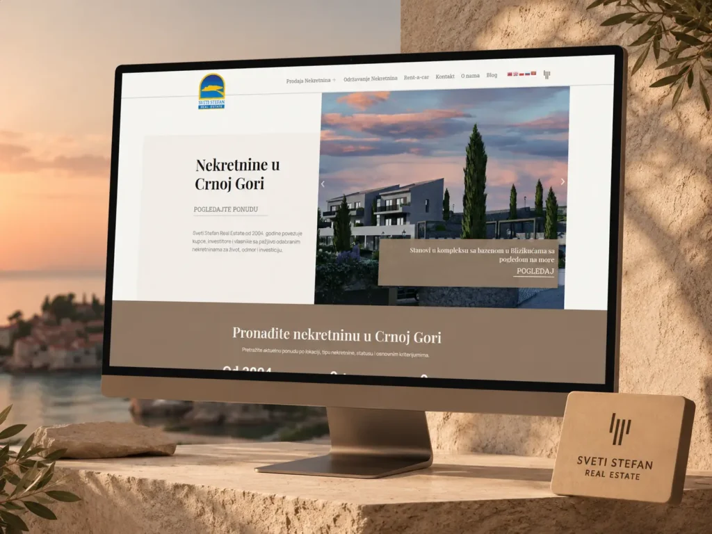 Sveti Stefan Real Estate website redesign project