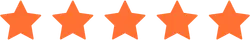 Five orange stars in a row