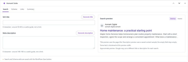 A complete on-page SEO workflow with Aomark Suite