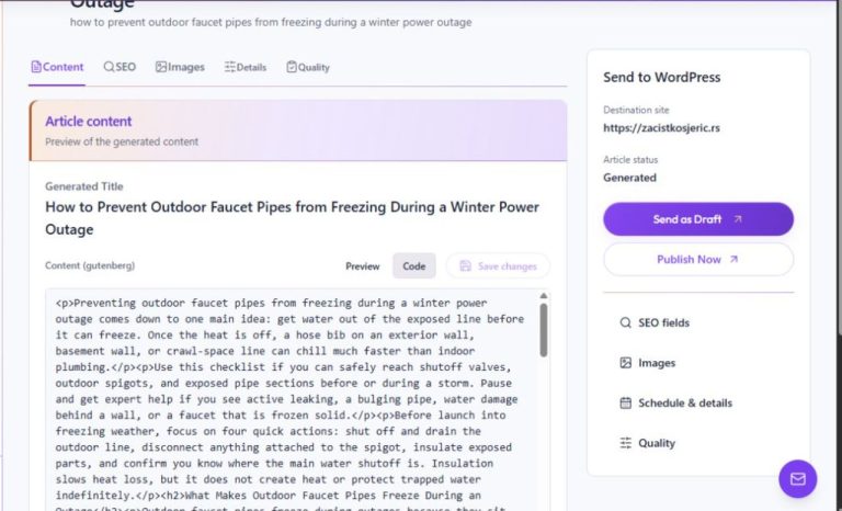 Get a better first draft from an AI blog post writer