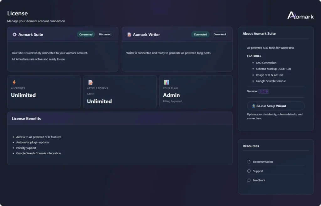 Image 2 - Complete Aomark Setup Guide: Get Suite and Writer Running on Your WordPress Site