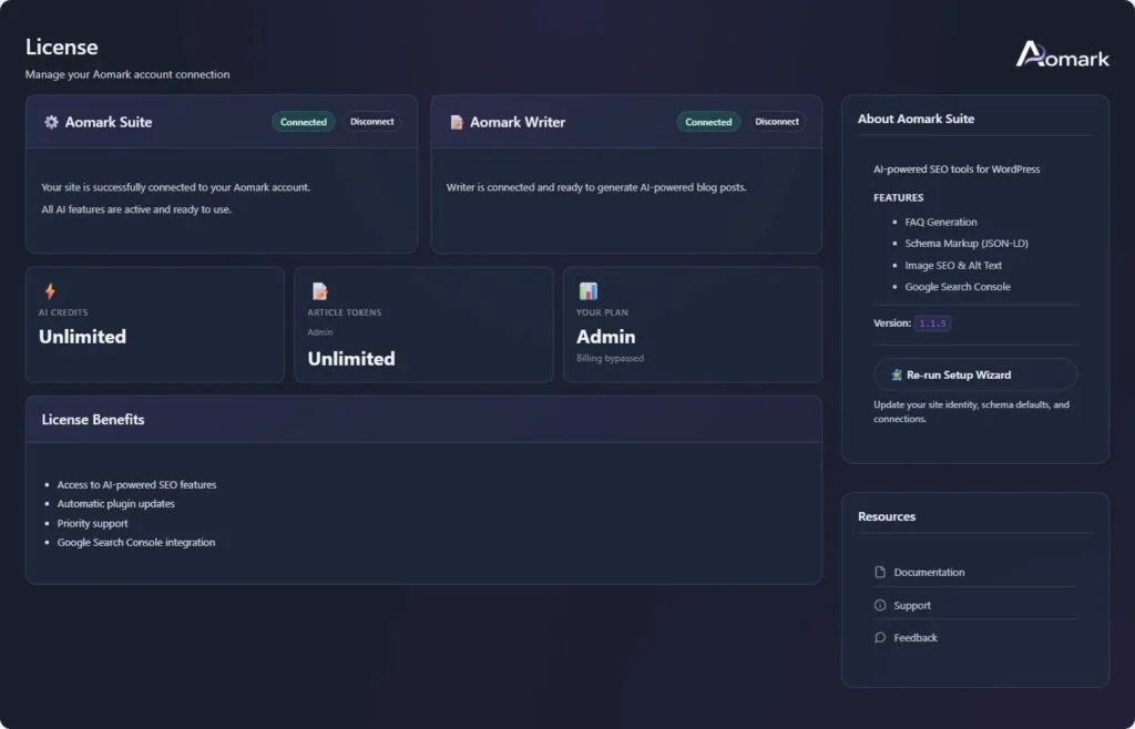 Image 2 - Complete Aomark Setup Guide: Get Suite and Writer Running on Your WordPress Site
